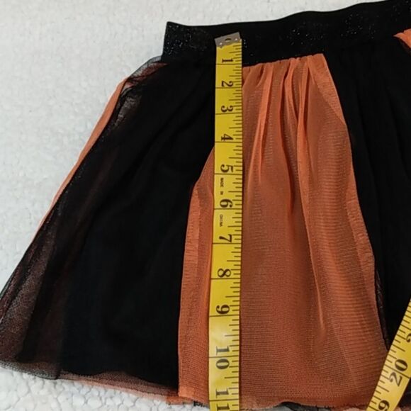 Cat & Jack Black and Orange Pleated Mini Skirt for Casual Outings - Picture 9 of 9